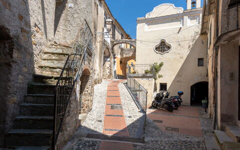 Le Antiche Volte (Slr215): Water, Table, Tableware, Property, Sky, Furniture, Building, Window, Blue, Chair