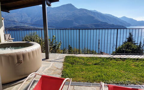 Rustico Simona (Grv255): Water, Sky, Plant, Property, Azure, Nature, Wood, Mountain, Outdoor Furniture, Fence