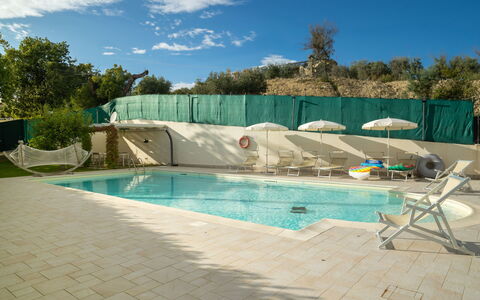 Dolce Vita: Swimming Pool, Furniture, Outdoor Furniture, Resort, Chair, Composite Material, Umbrella, Sunlounger, Shade, Leisure