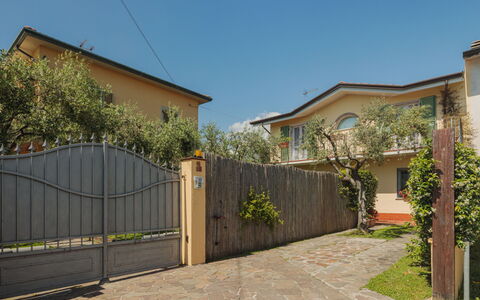 Giuliana: Sky, Plant, Building, Shade, Road Surface, House, Land Lot, Tree, Fence, Wood