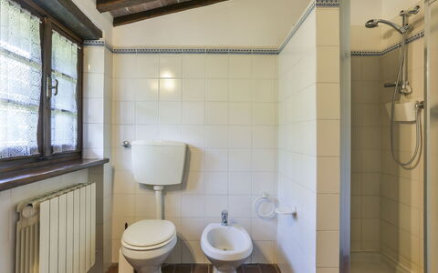 Girasole: Plumbing Fixture, Property, White, Window, Bathroom, Shower Head, Toilet, Interior Design, Lighting