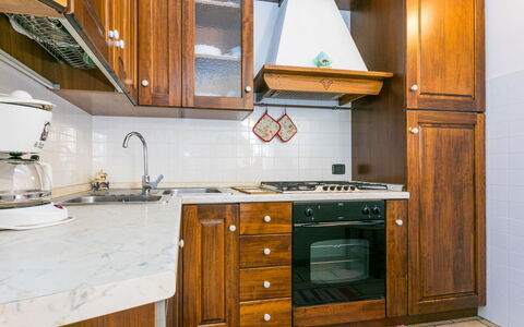 Borgo Antico: Countertop, Cabinetry, Property, Furniture, Sink, Building, Kitchen, Wood, Drawer, Flooring