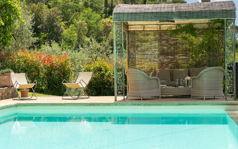 La Felcaia: Water, Plant, Property, Swimming Pool, Green, Building, Azure, Cloud, Tree, Chair