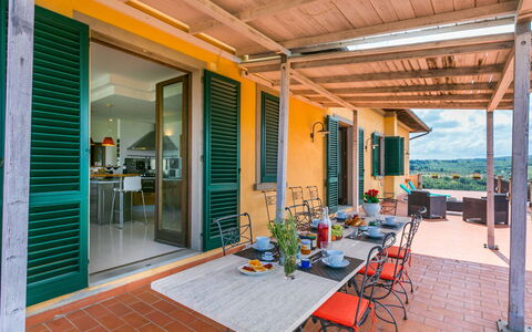 Casa Lensi: Plant, Building, Window, Swimming Pool, Azure, Water, Tree, House, Sky, Urban Design