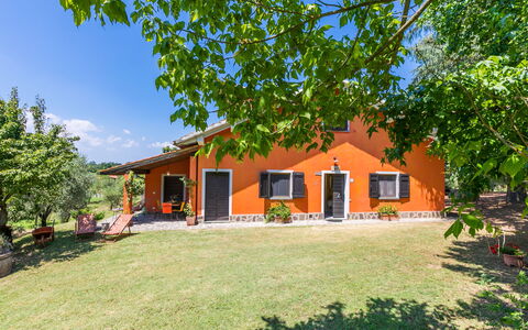 Podere Cerbaia (Smr100): Plant, Building, Sky, Window, Natural Landscape, Tree, House, Land Lot, Shade, Cloud