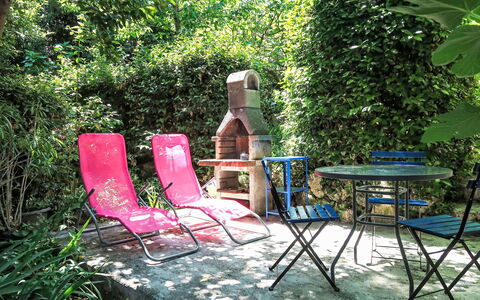 Mošćenička Draga 619: Furniture, Green, Outdoor Furniture, Chair, Summer, Garden, Folding Chair, Outdoor Table, Backyard, Shade