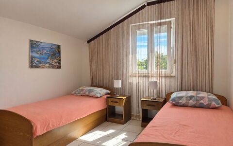 Krk Krk 669: Interior Design, Furniture, Bed, Floor, Bedroom, Flooring, Wood, Room, Ceiling, Textile