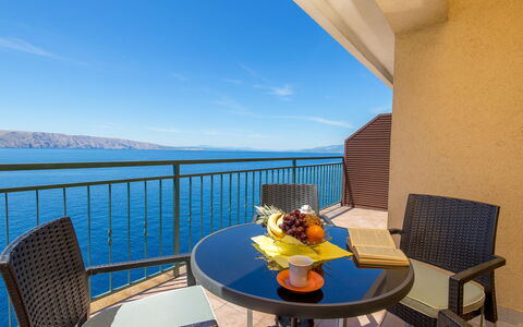 Senj 629: Sky, Water, Furniture, Table, Building, Chair, Azure, Outdoor Furniture, Shade, Interior Design