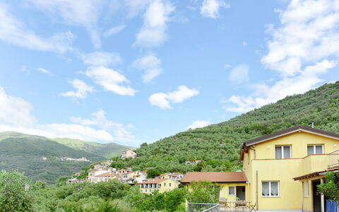 Molini di Prelà 623: Cloud, Sky, Building, Plant, Mountain, Ecoregion, Window, Green, Azure, Natural Landscape