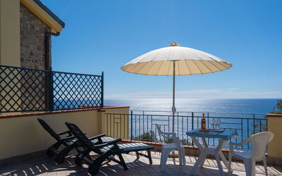 Poggi 620: Property, Furniture, Sky, Sea, Umbrella, Building, Table, Vacation, Room, Ocean