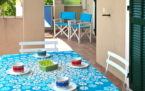 Pietra Ligure 612: Property, Turquoise, Room, Table, Furniture, Interior Design, House, Building, Home, Aqua