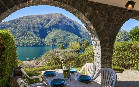 Poggio degli Ulivi: Table, Sky, Plant, Furniture, Water, Property, Chair, Blue, Azure, Green