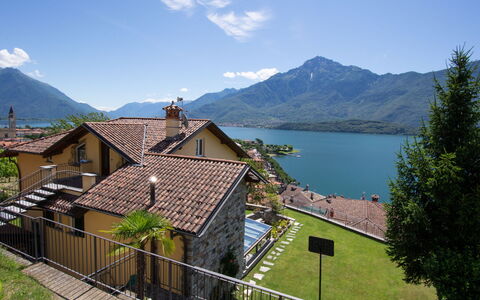 La Becca: Mountain, Mountain Range, Mountainous Landforms, Property, Alps, Sky, House, Roof, Lake, Mountain Village