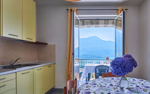 Domaso 645: Furniture, Property, Table, Cabinetry, Tap, Chair, Azure, Blue, Tablecloth, Decoration