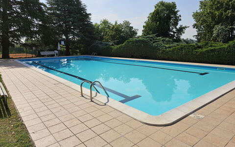 Le Tende: Water, Sky, Swimming Pool, Plant, Azure, Tree, Shade, Rectangle, Outdoor Furniture, Cloud