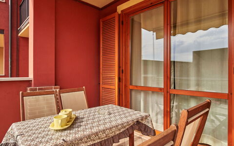 Sirmione 622: Property, Table, Furniture, Building, Chair, Wood, Interior Design, Textile, Orange, Architecture