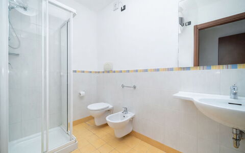 Moniga del Garda 653: Flooring, Floor, Interior Design, Plumbing Fixture, Ceiling, Bathroom Sink, Bathroom, Tap, Room, Sink