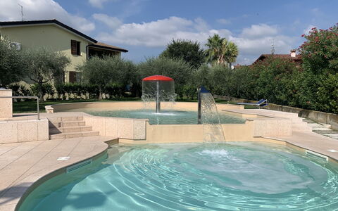 Moniga del Garda 653: Water, Cloud, Sky, Property, Swimming Pool, Azure, Body Of Water, Tree, Plant