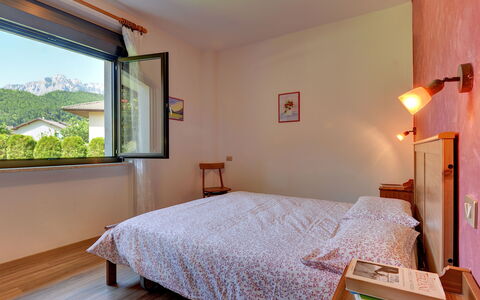 Lago di Caldonazzo 608: Bedroom, Bed, Furniture, Room, Property, Bed Sheet, Bed Frame, Floor, Bedding, Interior Design