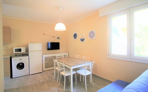 Rosolina Mare 609: Furniture, Cabinetry, Property, Window, Wood, Interior Design, Table, Living Room, Flooring, Building