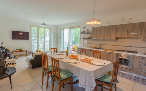 Pineto 636: Table, Furniture, Property, Chair, Wood, Window, House, Interior Design, Countertop, Kitchen