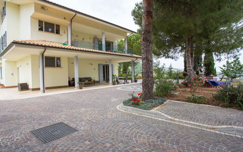 Pineto 636: Plant, Building, Property, Window, Tree, Sky, Road Surface, Asphalt, House, Urban Design