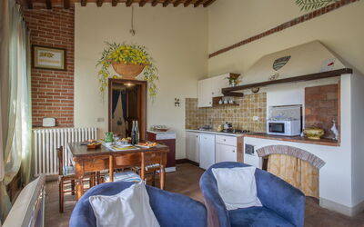 Borgo della Limonaia 615.3: Furniture, Property, Table, Building, Chair, Wood, Picture Frame, Interior Design, Architecture, Living Room