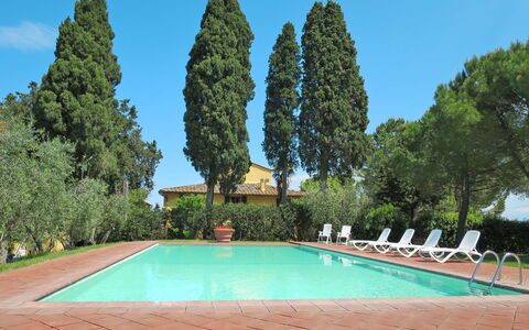 Tavarnelle Val di Pesa 617: Water, Plant, Sky, Swimming Pool, Tree, Grass, Leisure, Shade, Natural Landscape, Real Estate