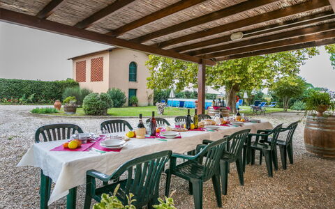Casa Girasole (Smn101): Sky, Water, Cloud, Beach, Umbrella, Outdoor Furniture, Shade, Coastal And Oceanic Landforms