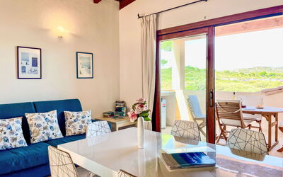 I Mirti di Porto Pozzo (Ppz122) 619.3: Property, Furniture, Table, Plant, Couch, Azure, Window, Interior Design, Living Room, Architecture