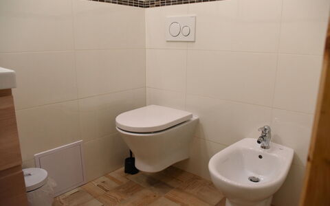 Stará Huť: Bathroom, Toilet, Toilet Seat, Property, Plumbing Fixture, Room, Wall, Floor, Bidet, Tile