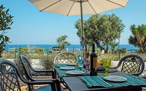 San Lorenzo al Mare 645: Umbrella, Property, Table, Furniture, Patio, Outdoor Table, Room, Real Estate, Shade, Leisure