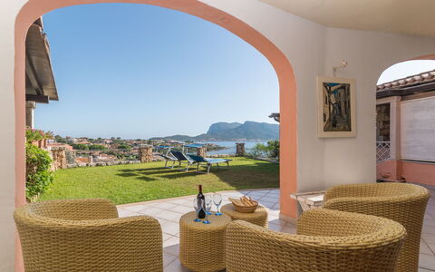 Golfo Aranci 606: Building, Property, Furniture, Plant, Shade, Sky, Chair, Interior Design, Architecture, Wood