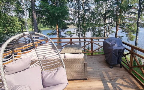 Kiviranta: Wood, Furniture, Outdoor Furniture, Deck, Hardwood, Chair, Outdoor Table, Shade, Wood Stain, Wood Flooring