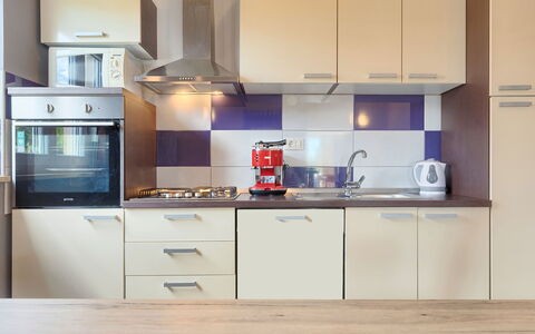 Goldi: Cabinetry, Countertop, Kitchen Sink, Tap, Furniture, Building, Sink, Kitchen Stove, Kitchen Appliance, Kitchen
