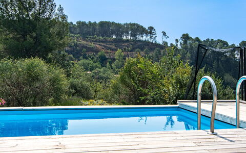 Les Oliviers: Water, Sky, Property, Plant, Swimming Pool, Azure, Wood, Tree, Rectangle, Shade