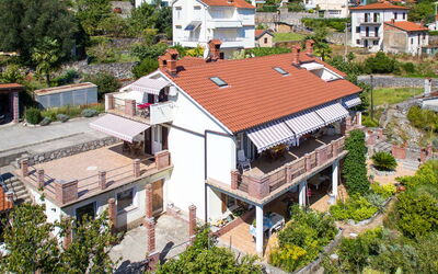 Lovran 702: Roof, Residential Area, Property, Neighbourhood, Town, Building, House, Human Settlement, Real Estate, Aerial Photography