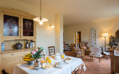Il Terebinto (Imp427): Room, Property, Dining Room, Interior Design, Furniture, Building, Table, Ceiling, Real Estate, Yellow