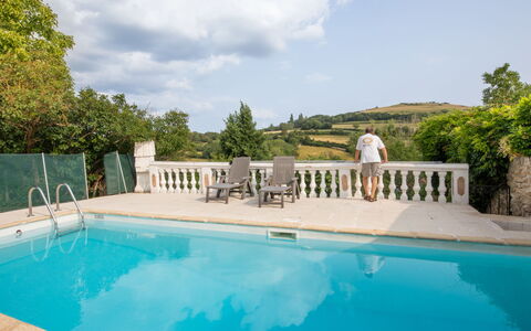 Le Noyer: Water, Sky, Plant, Property, Swimming Pool, Azure, Shade, Outdoor Furniture, Sunlounger, Tree
