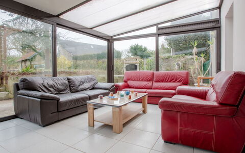 Les Mésanges: Couch, Furniture, Property, Plant, Living Room, Shade, Architecture, Interior Design, Floor, Flooring