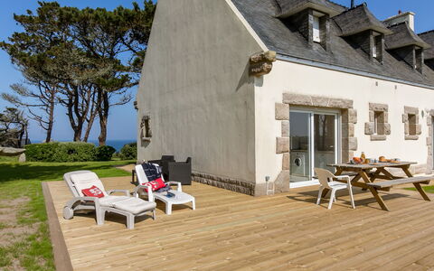 Saint Gonvel: Sky, Property, Furniture, Building, Window, Plant, Shade, Thatching, Tree, Outdoor Furniture