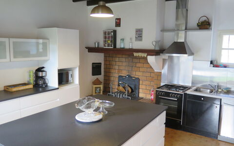 Aucéloun: Cabinetry, Furniture, Countertop, Kitchen Appliance, Kitchen Stove, Gas Stove, Wood, Kitchen, Home Appliance, Stove