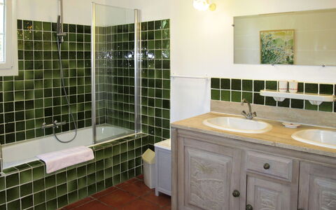La Rouveyrolle: Plumbing Fixture, Bathroom Cabinet, Tap, Sink, Cabinetry, Product, Bathroom Sink, Bathroom, Shower, Interior Design