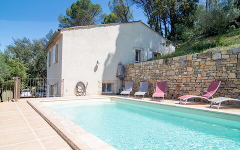 Les Restanques: Water, Sky, Property, Building, Plant, Azure, Swimming Pool, Tree, Chair, Leisure