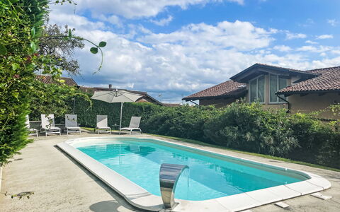 Villa Felice: Swimming Pool, House, Home, Composite Material, Outdoor Furniture, Resort, Shade, Estate, Hacienda, Landscaping
