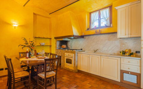Casa Daniela (Gam310): Room, Property, Furniture, Yellow, Countertop, Kitchen, Cabinetry, Building, Floor, Interior Design