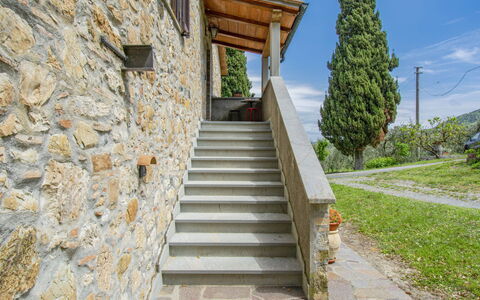 Il Sorbo: Sky, Plant, Property, Stairs, Cloud, Wood, Building, Road Surface, Tree, Slope