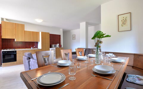 Moena 703: Room, Property, Furniture, Interior Design, Building, Table, Dining Room, House, Real Estate, Hardwood