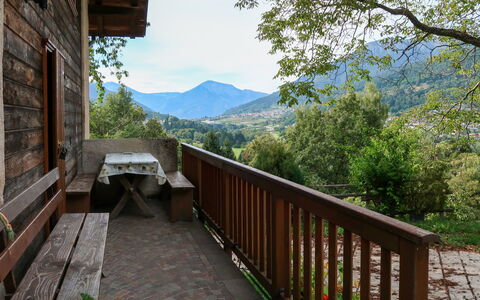 Lago di Caldonazzo 702: Plant, Sky, Cloud, Building, Wood, Tree, Natural Landscape, Window, Porch, Biome
