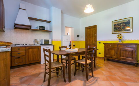 Castelfiorentino 649: Furniture, Property, Cabinetry, Table, Picture Frame, Countertop, Interior Design, Wood, Lighting, Kitchen